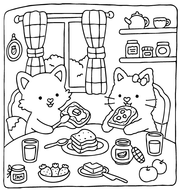 Desenho de Fuzzy Hygge para imprimir