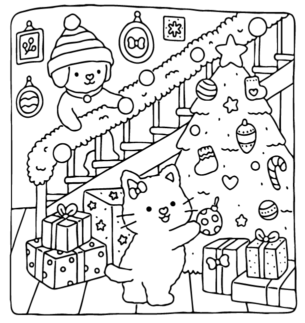 Desenho de Fuzzy Hygge para imprimir
