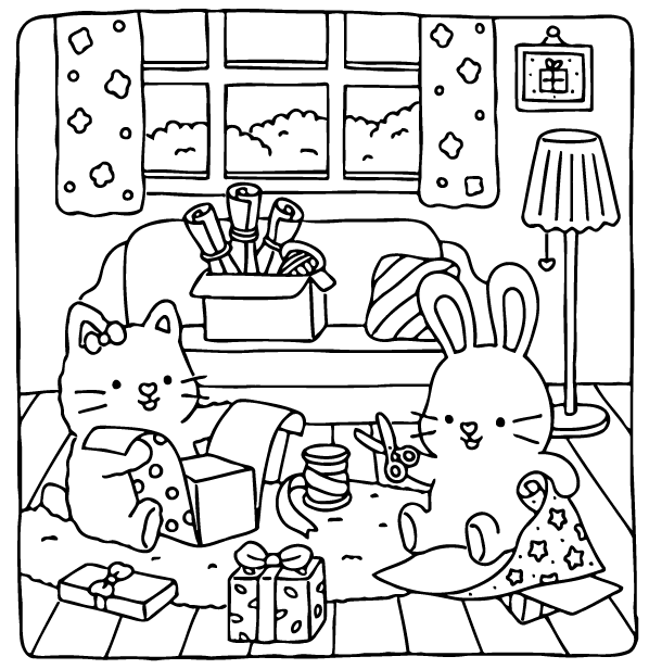Desenho de Fuzzy Hygge para imprimir