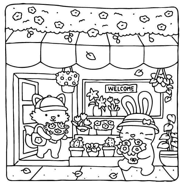 Desenho de Fuzzy Hygge para imprimir