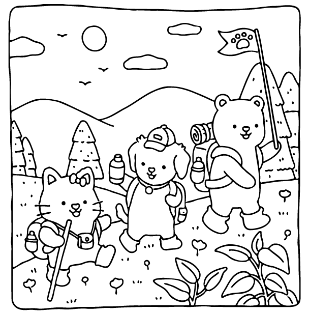 Desenho de Fuzzy Hygge para imprimir
