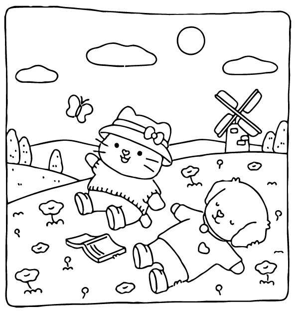Desenho de Fuzzy Hygge para imprimir