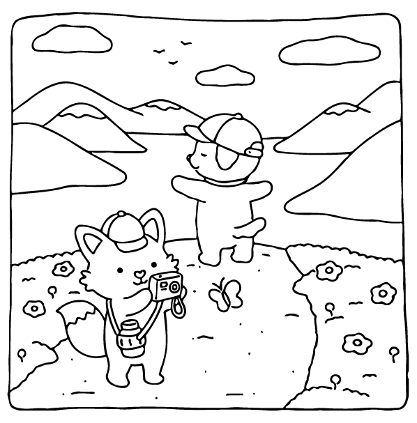 Desenho de Fuzzy Hygge para imprimir