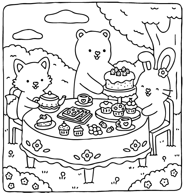 Desenho de Fuzzy Hygge para imprimir