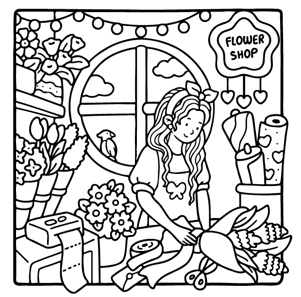 Desenho de Girl Moments para imprimir