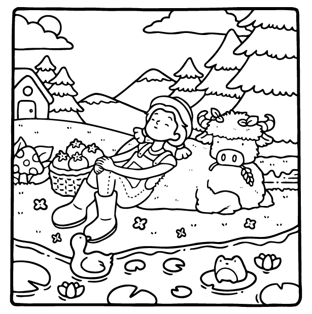 Desenho de Girl Moments para imprimir