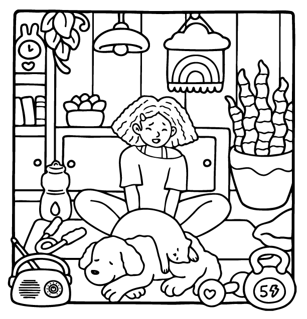 Desenho de Girl Moments para imprimir