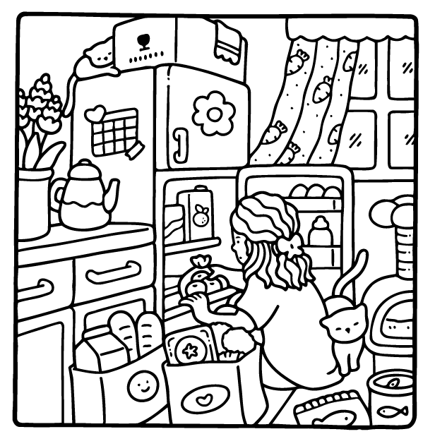 Desenho de Girl Moments para imprimir