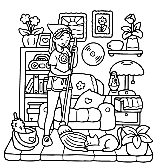 Desenho de Girl Moments para imprimir
