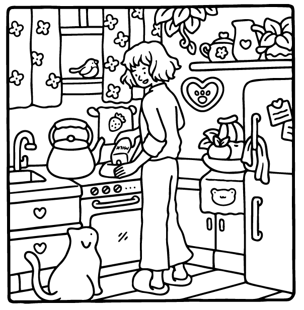 Desenho de Girl Moments para imprimir