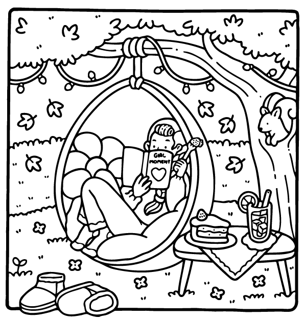 Desenho de Girl Moments para imprimir