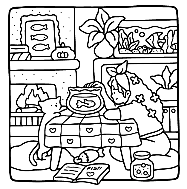 Desenho de Girl Moments para imprimir