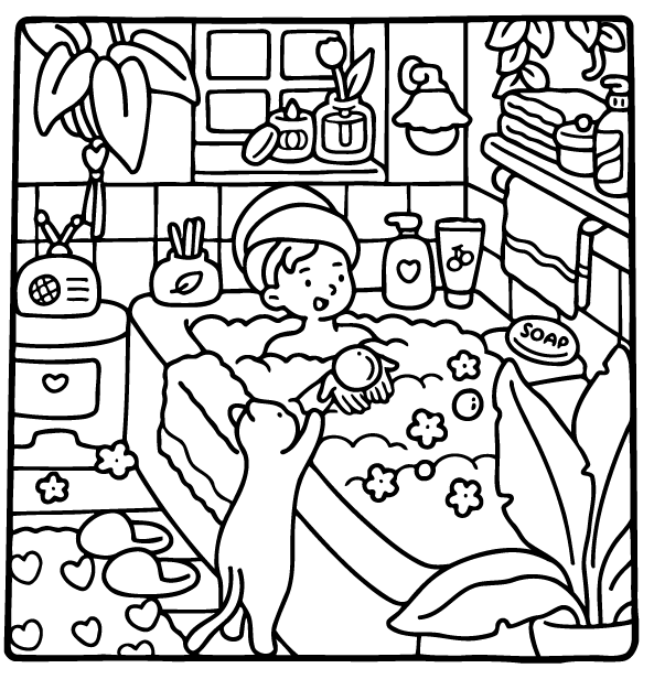 Desenho de Girl Moments para imprimir