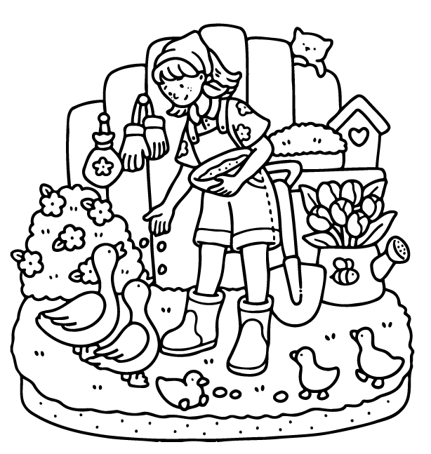 Desenho de Girl Moments para imprimir