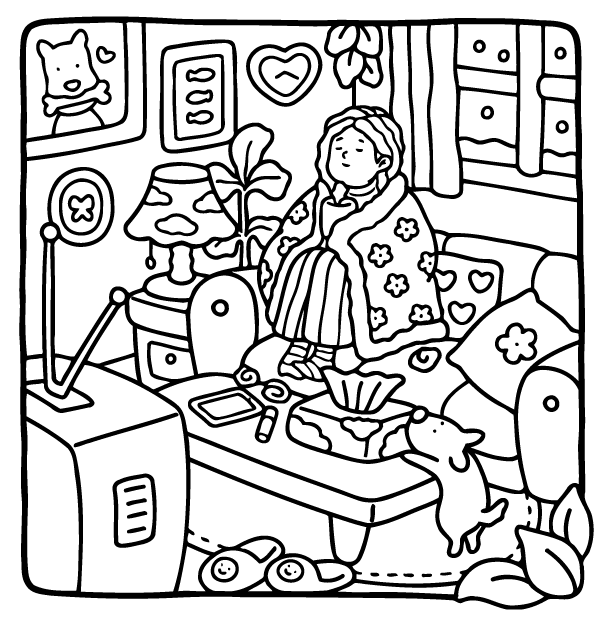 Desenho de Girl Moments para imprimir
