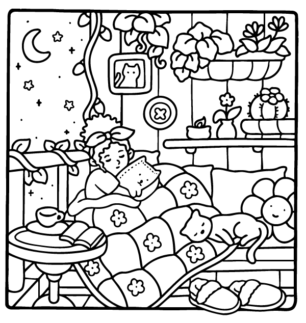 Desenho de Girl Moments para imprimir