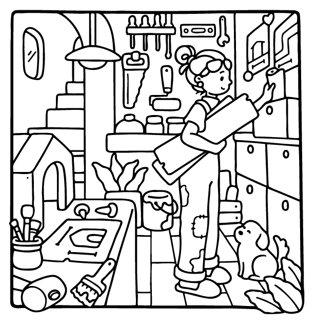 Desenho de Girl Moments para imprimir