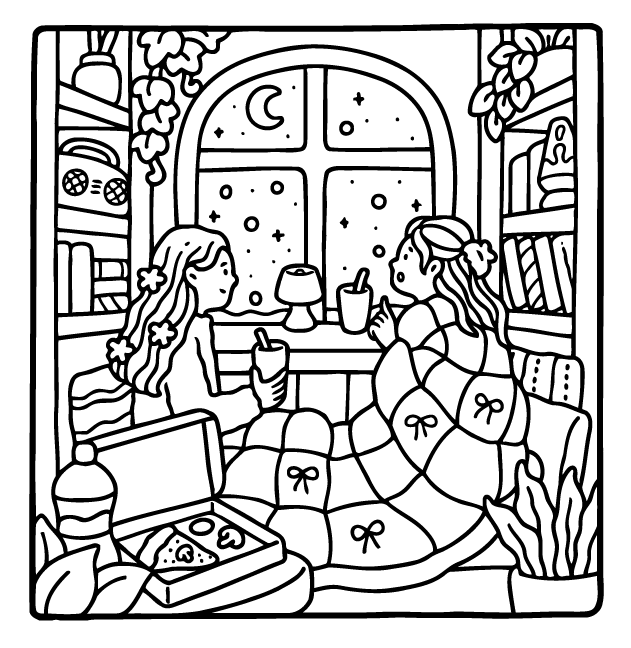 Desenho de Girl Moments para imprimir