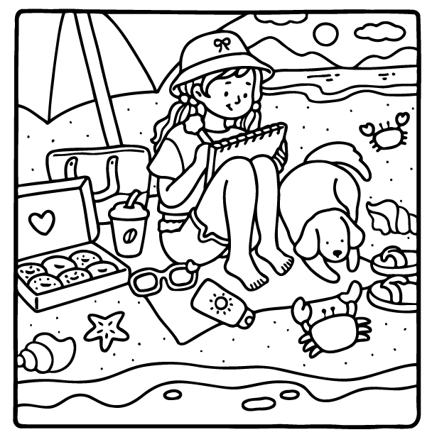 Desenho de Girl Moments para imprimir