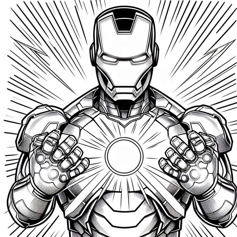 Desenho de Homem de Ferro (Iron Man) para imprimir
