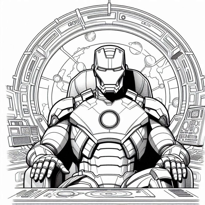 Desenho de Homem de Ferro (Iron Man) para imprimir