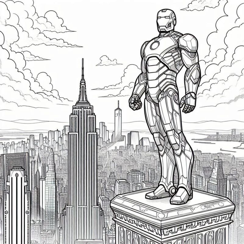 Desenho de Homem de Ferro (Iron Man) para imprimir