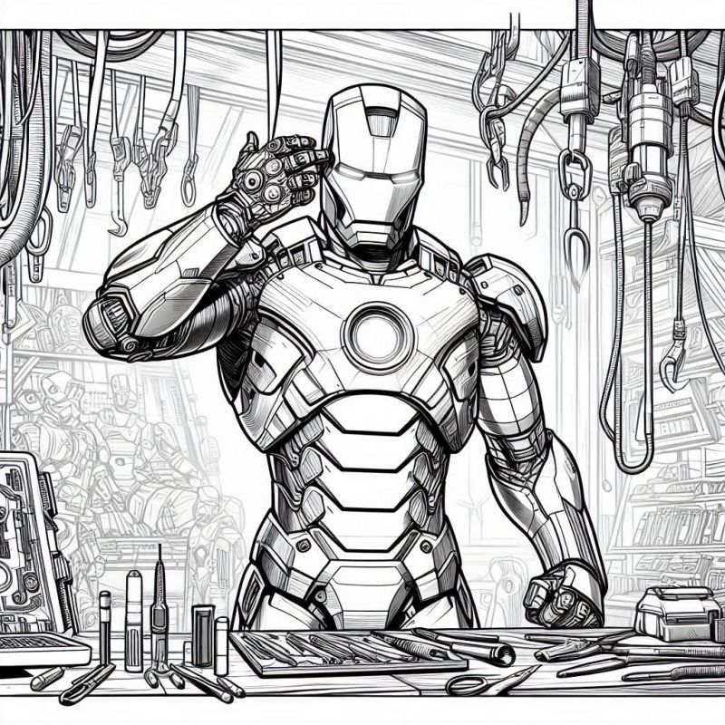 Desenho de Homem de Ferro (Iron Man) para imprimir