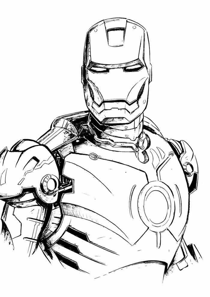 Desenho de Homem de Ferro (Iron Man) para imprimir