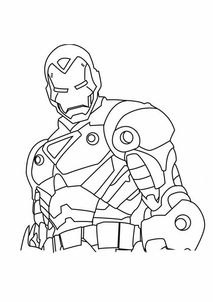 Desenho de Homem de Ferro (Iron Man) para imprimir