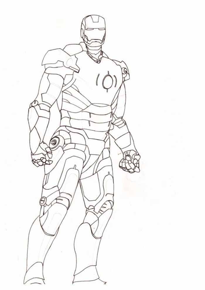 Desenho de Homem de Ferro (Iron Man) para imprimir