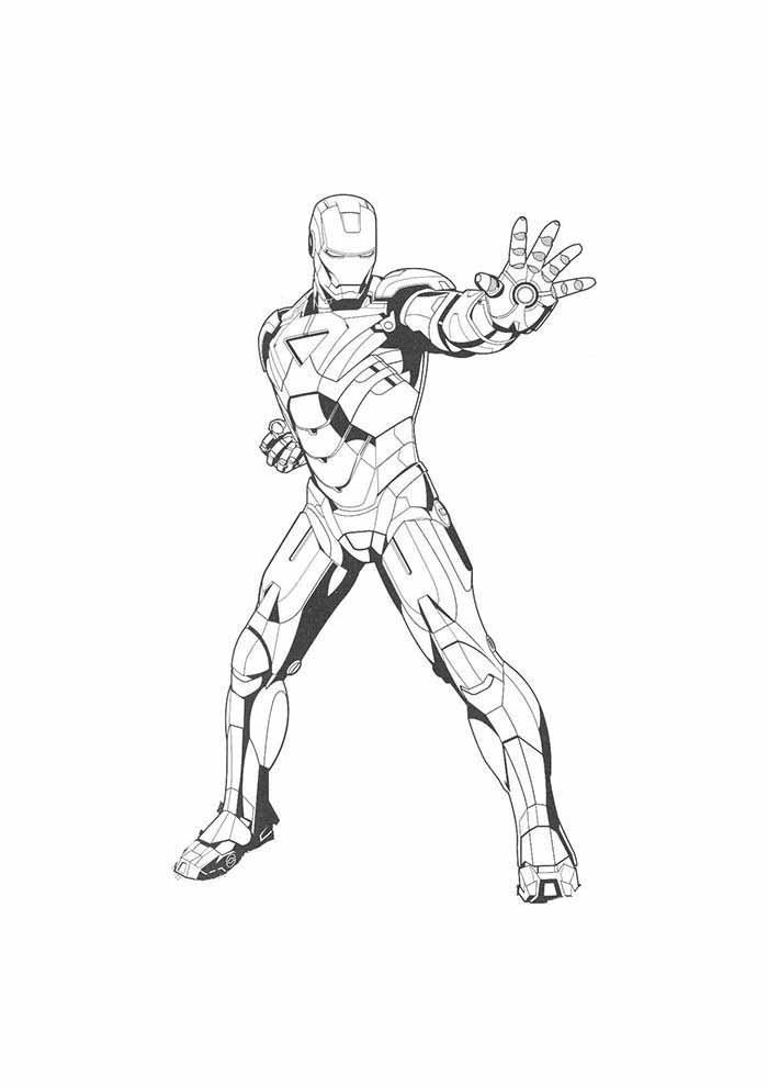Desenho de Homem de Ferro (Iron Man) para imprimir