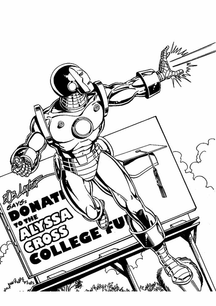 Desenho de Homem de Ferro (Iron Man) para imprimir