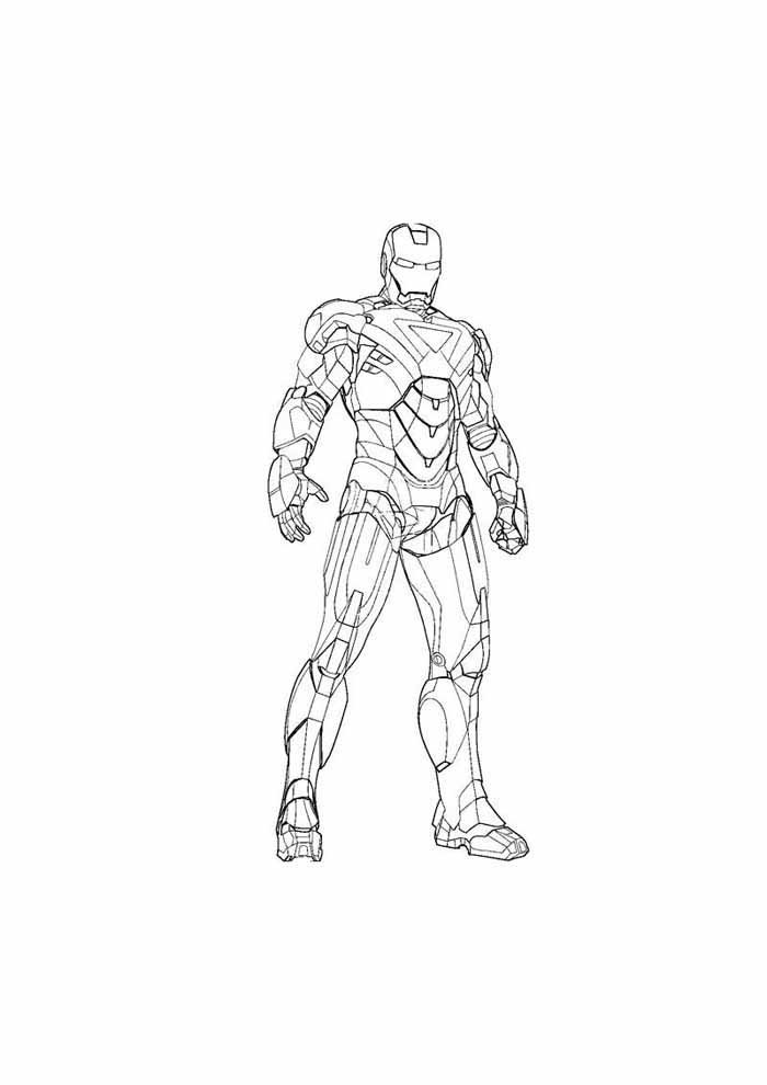 Desenho de Homem de Ferro (Iron Man) para imprimir