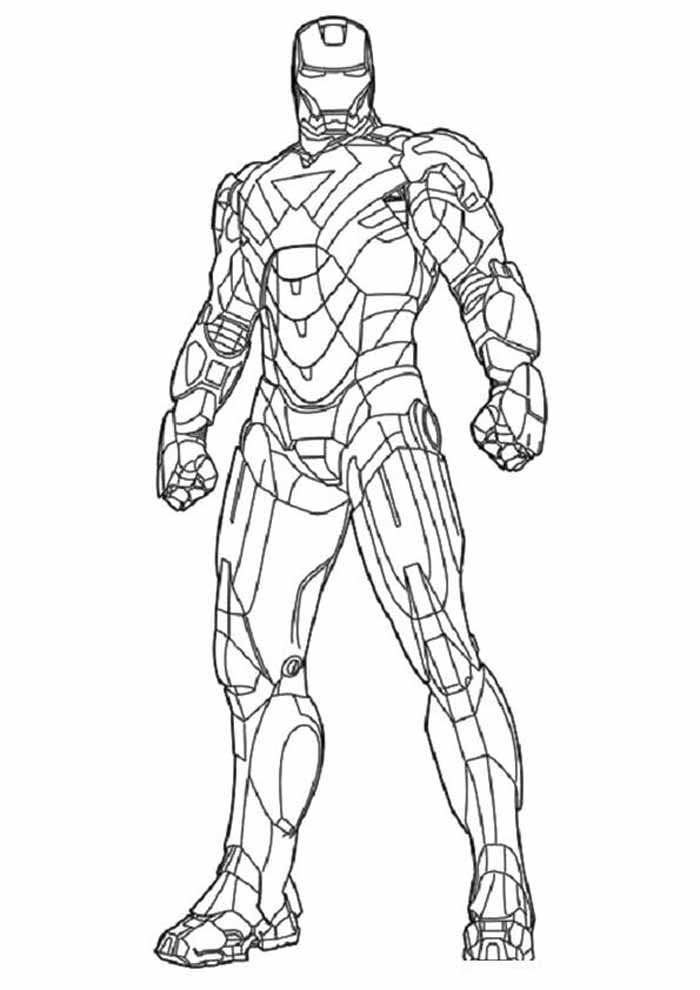 Desenho de Homem de Ferro (Iron Man) para imprimir