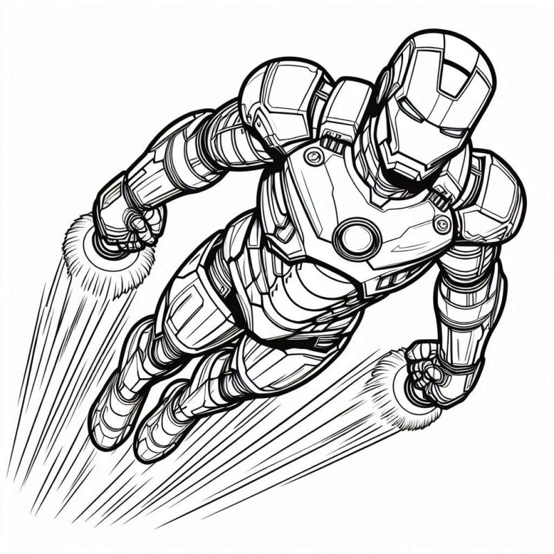 Desenho de Homem de Ferro (Iron Man) para imprimir