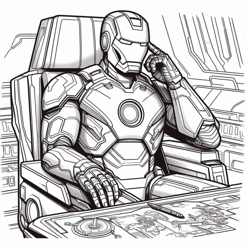 Desenho de Homem de Ferro (Iron Man) para imprimir