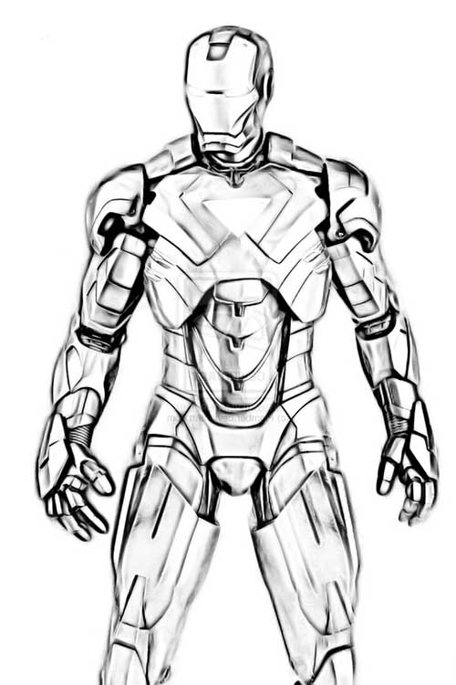 Desenho de Homem de Ferro (Iron Man) para imprimir
