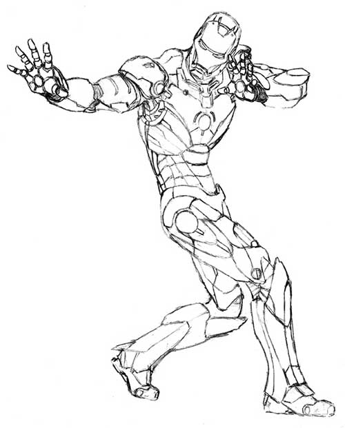 Desenho de Homem de Ferro (Iron Man) para imprimir