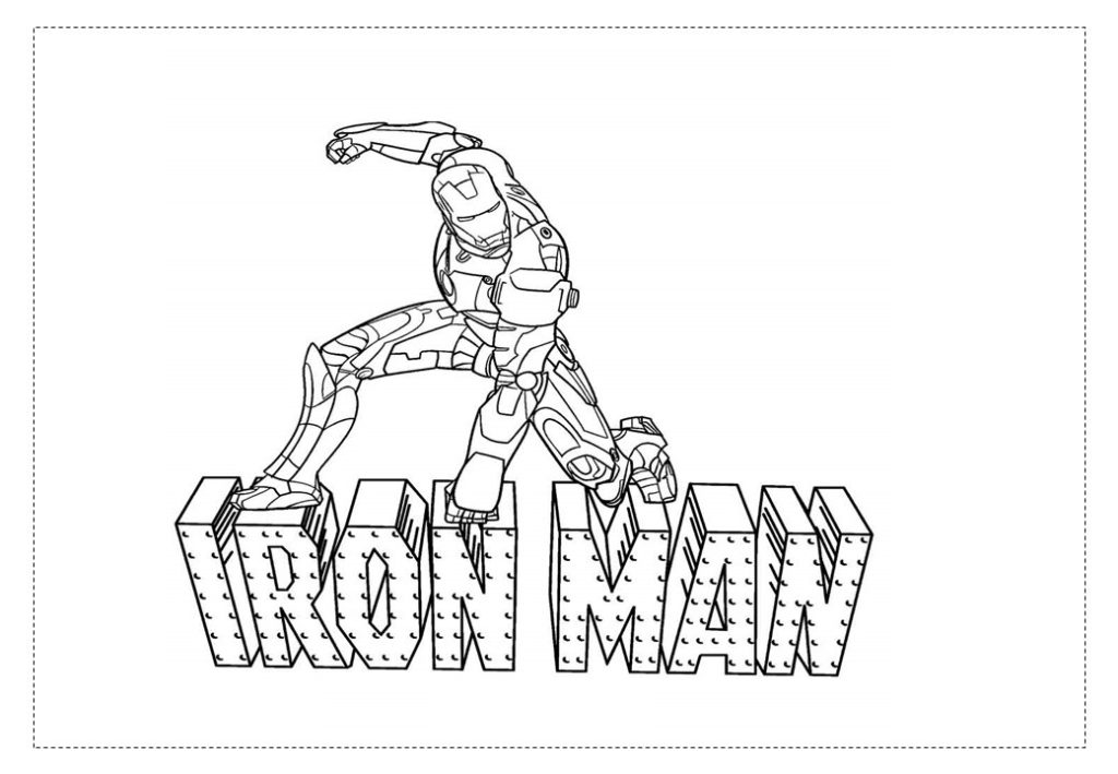 Desenho de Homem de Ferro (Iron Man) para imprimir