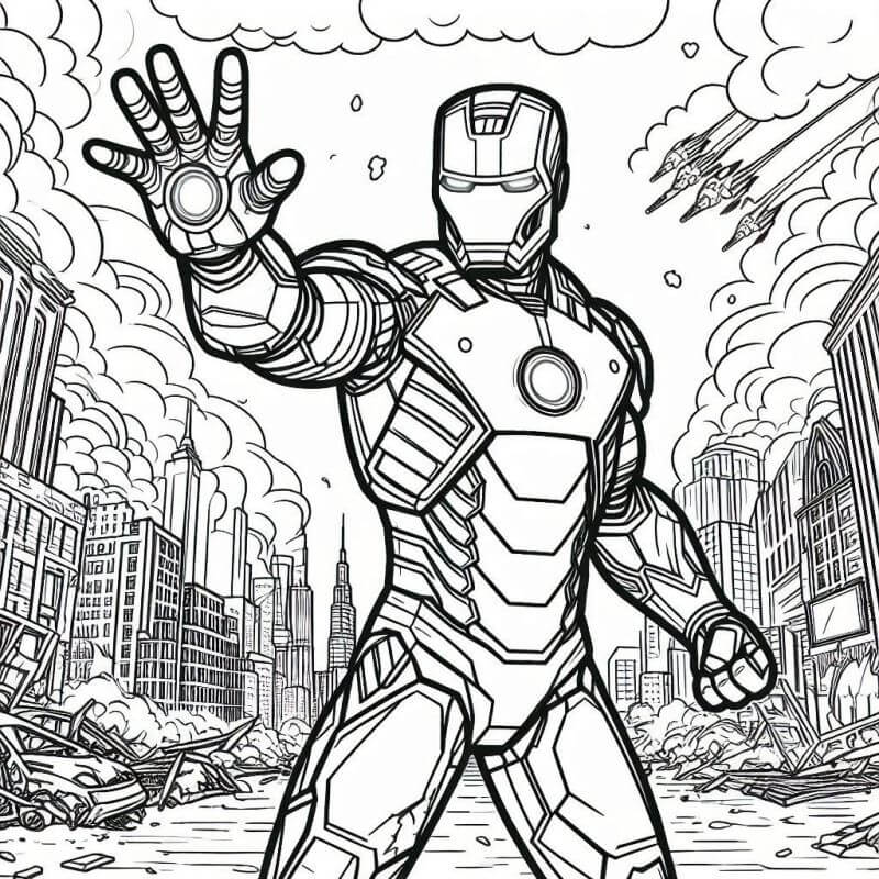 Desenho de Homem de Ferro (Iron Man) para imprimir