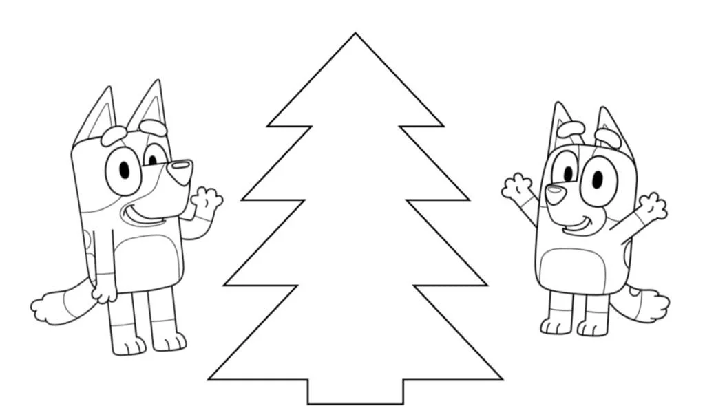 Desenho de Bluey para imprimir