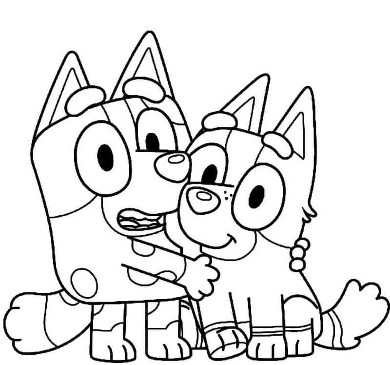 Desenho de Bluey para imprimir