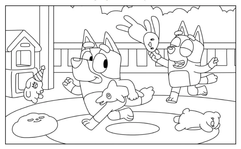 Desenho de Bluey para imprimir