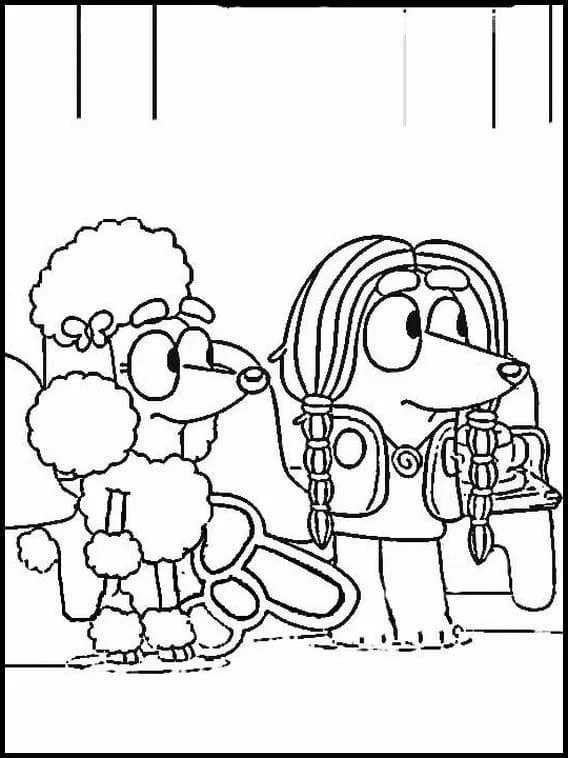 Desenho de Bluey para imprimir
