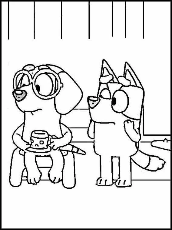 Desenho de Bluey para imprimir