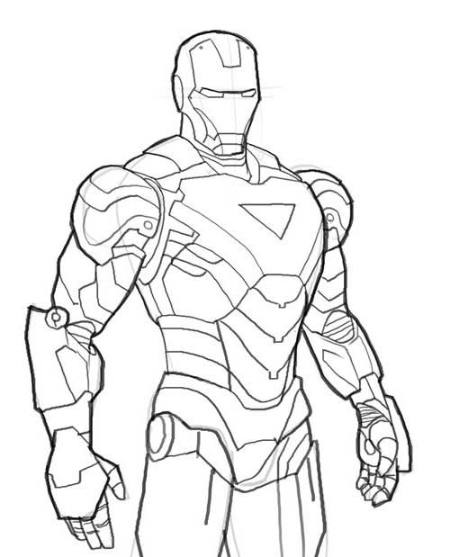 Desenho de Homem de Ferro (Iron Man) para imprimir