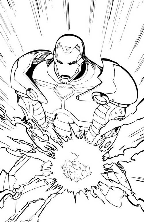 Desenho de Homem de Ferro (Iron Man) para imprimir