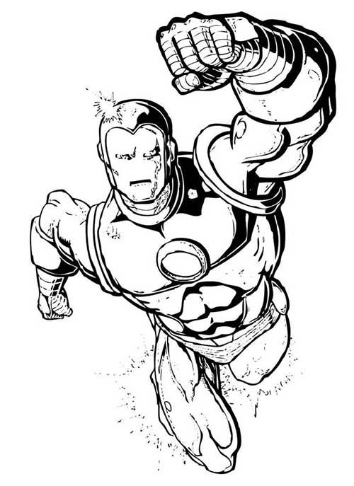 Desenho de Homem de Ferro (Iron Man) para imprimir