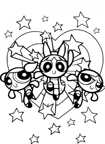 Desenho de As Meninas Superpoderosas para imprimir
