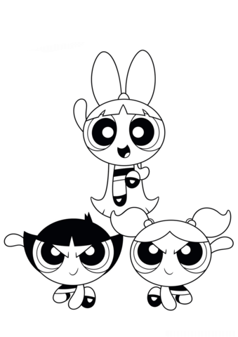 Desenho de As Meninas Superpoderosas para imprimir